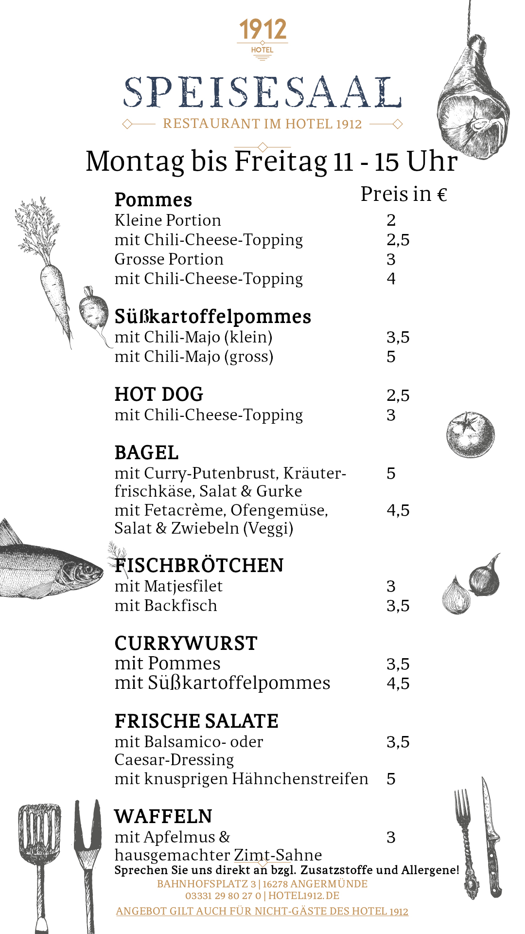 Der Speisesaal – 1912 | Das Hotel in Angermünde | Uckermark